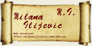 Milana Ilijević vizit kartica